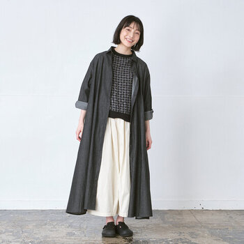 ■着丈：120cm（M）、121cm（L）、122cm（LL）、123cm（3L）　
■モデル身長：160cm