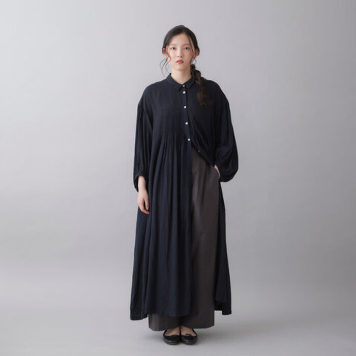 極美品❤️コズミックワンダー オーガニックリネン ロングワンピース ゆったり 4 ナチュラル ロングワンピース 黒 作家様 ハンドメイド リネン ロング