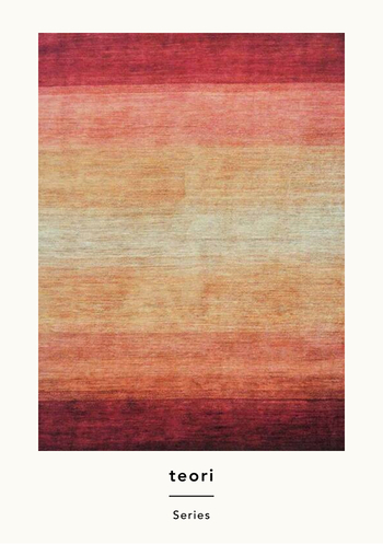 手織りならではの繊細なグラデーションと洗練されたデザインの「ており」。なめらかな肌触りとツヤのある美しさが特長です。みつまさんがリビングと玄関に取り入れたじゅうたんもこちらです。