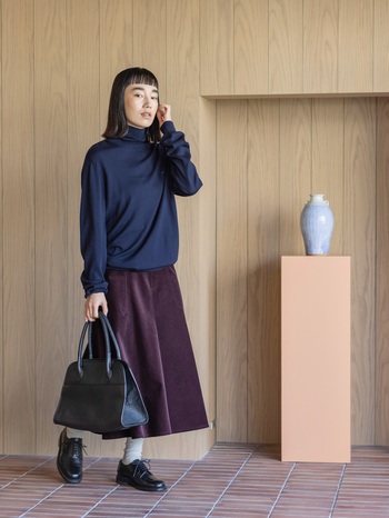 レイヤードに活躍するベーシックアイテムに注目!秋の着回し -1-