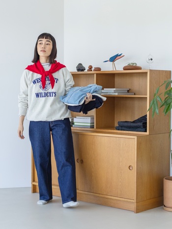 レイヤードに活躍するベーシックアイテムに注目!秋の着回し -1-