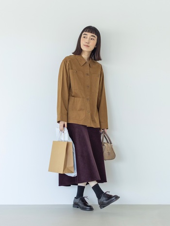 レイヤードに活躍するベーシックアイテムに注目!秋の着回し -1-