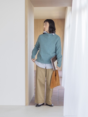 レイヤードに活躍するベーシックアイテムに注目!秋の着回し -2-