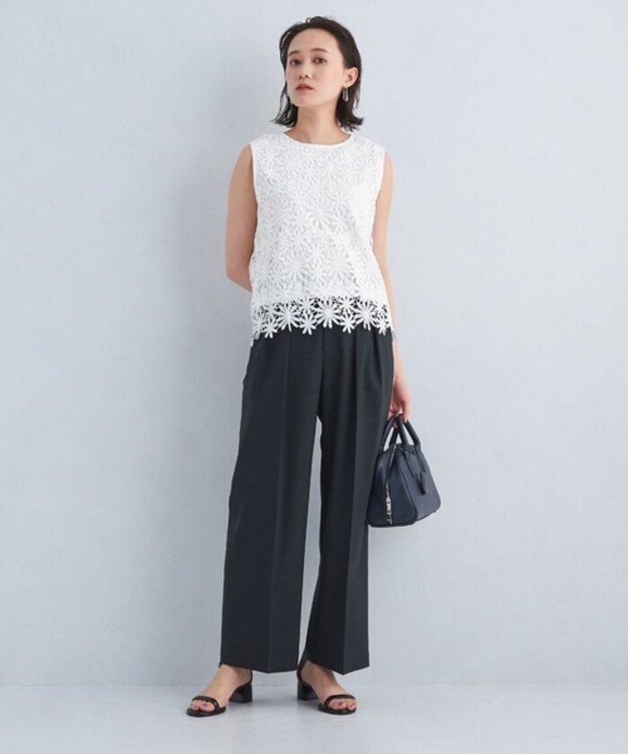 【美品 フラメンコ衣装】ブラック×ホワイト×レース地 ブラウス トップス レース ブラウス 半袖 2点セット レースブラウス レディース