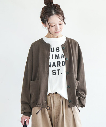 季節の変わり目に使える！秋色カーディガン