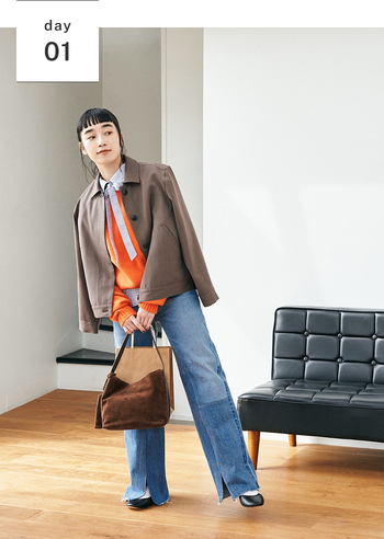 ジャケットやニットの本領発揮！初冬の着回し -2-