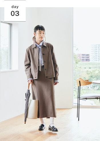 ジャケットやニットの本領発揮！初冬の着回し -2-