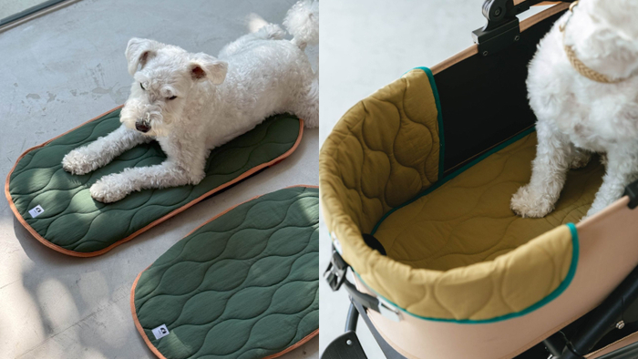 ＊右では「バギー用あごのせマット」を併用しています