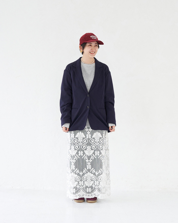 160cm(ネイビー・フリーサイズ着用)