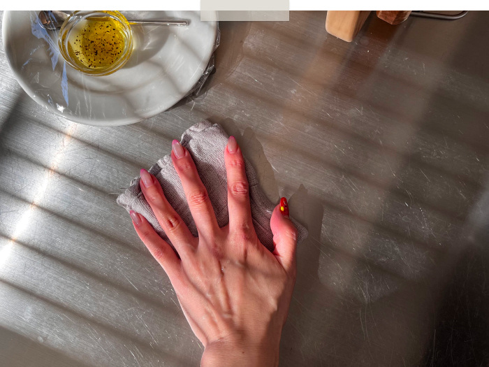 ▲こちらが井上さんの台ふきん。