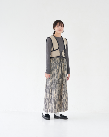 168cm(ブラック×ベージュ・Lサイズ着用)