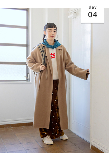 見た目のバランスも、寒さ対策も◎。重ね着で楽しむ冬の着回し -2-