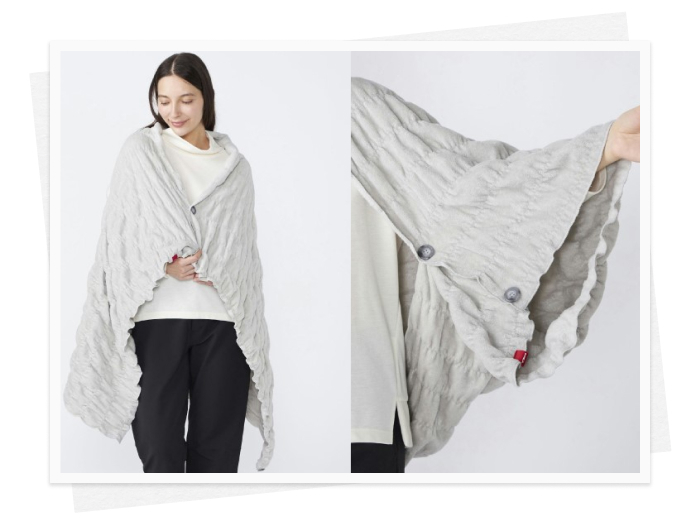 くしゅくしゅマルチブランケット温包-オンポウ- 10,230円/ミズノ