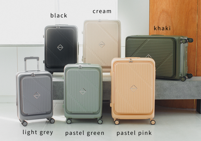 ブラック、クリーム、カーキ、ライトグレー、パステルグリーン、パステルピンクの6色展開