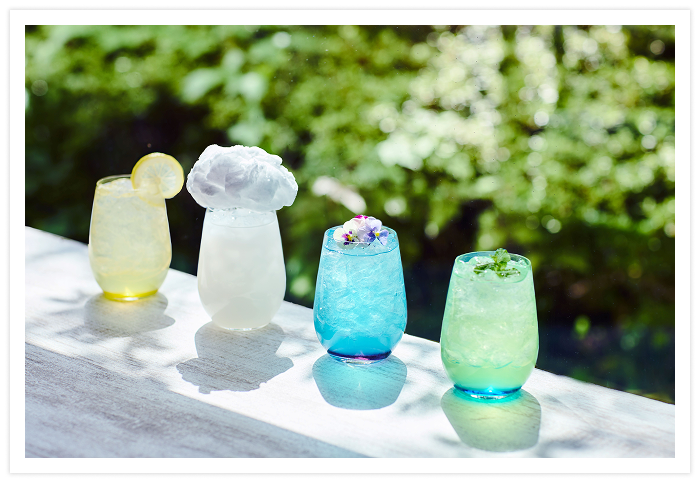ピーマン通りのキッチンカーでは、「晴れ」「曇り」「晴れのち雨」「雨」の4種類の天気をイメージした「今日のお天気レモネード」が登場。紫陽花カラーのグラデーションや綿菓子のトッピングなど、見た目にも楽しい一杯で、訪れた日ならではの味わいを楽しめます。