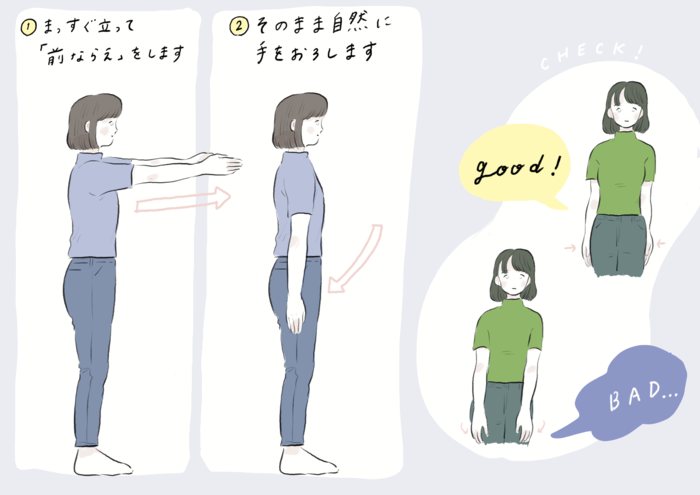 あなたは猫背、反り腰、ストレートネック、巻き肩?簡単にできる姿勢診断