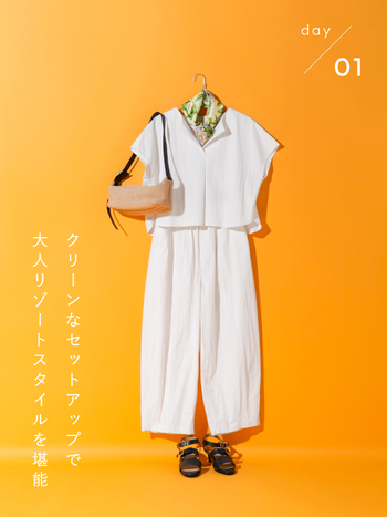 【5items 7days】
お仕事から旅行まで頼れる!
knrn.の着回しコーデ