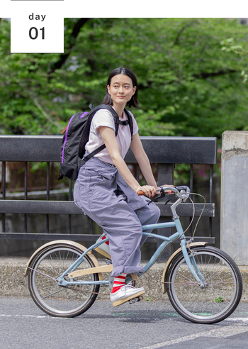 通勤も、屋外も。おしゃれに快適に過ごす♪ 初夏の着回し -1-
