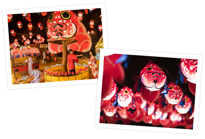 青森の夏祭りに欠かせない「金魚ねぷた」。昔、津軽藩で藩士のみが飼えた津軽錦という金魚に人々が憧れて作ったのが由来とされており、現在も夏の風物詩として愛され続けています。そんな金魚ねぷたの世界に浸れる「しがっこ(*)金魚まつり」で、青森の夏気分を満喫して。
*…⻘森の方言で「氷」の意味